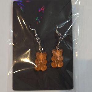Orange Gummy Bear Earrings